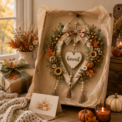 🔥LAST DAY 50% OFF -🍂🤎Harvest Heart Farmhouse Wall Decor
