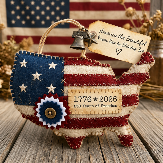 🌟🎉250th Anniversary Patriotic Felt Ornament DIY Kit