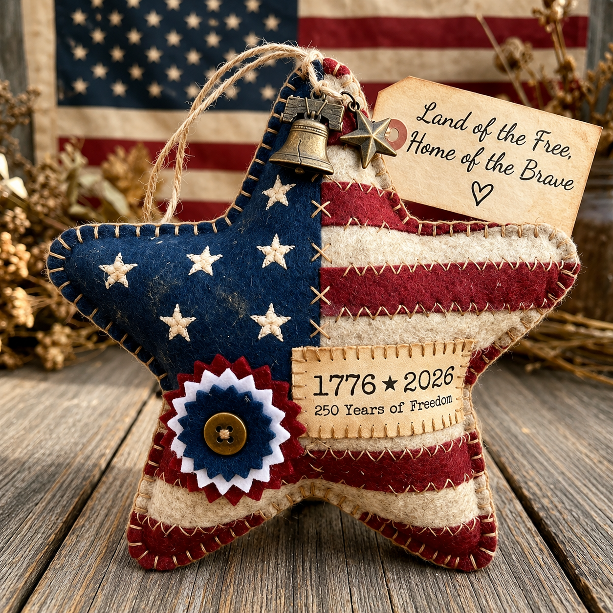 🌟🎉250th Anniversary Patriotic Felt Ornament DIY Kit