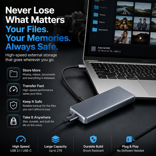 🔥 LAST DAY 50% OFF-Portable External SSD – Protect Your Photos, Videos & Important Files