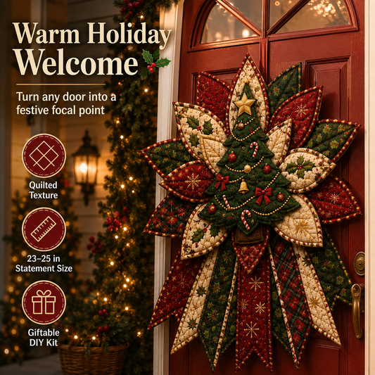 🎄Beginner-Friendly Oversized Christmas Character Quilted Door Hanger Sewing Kit | Complete Kit with All Tools & Step-by-Step Guide Included 💕