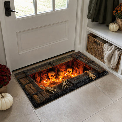 Midnight Cemetery Gate Doormat