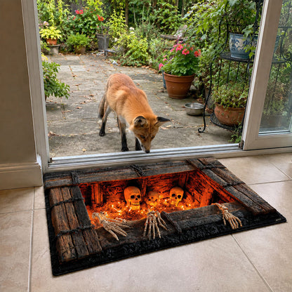 Midnight Cemetery Gate Doormat
