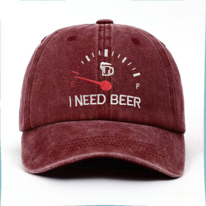🍺I NEED BEER Embroidered Baseball Cap