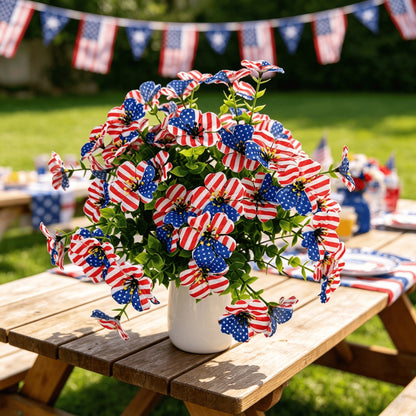 🔥4th of July Hot Sale 50% Off 🔥 Patriotic Red White Blue Artificial Flowers💐