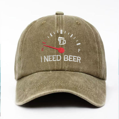 🍺I NEED BEER Embroidered Baseball Cap