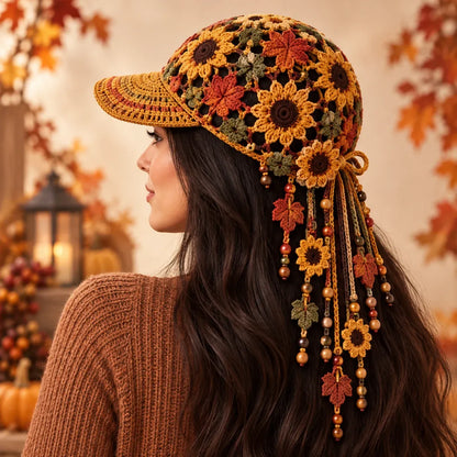 🔥Last Day 49% OFF 🍂 Women’s Handcrafted Crochet Autumn Bloom Cap | 6 Designs