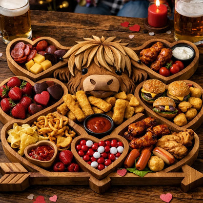 🐂Highland Cow Wooden Charcuterie Board
