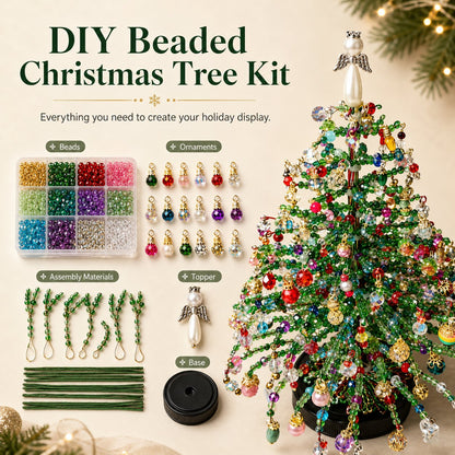 🎄✨ DIY Beaded Christmas Tree Kit – Create Your Own Sparkling Holiday Decoration