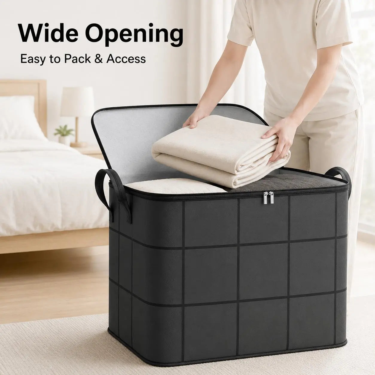 🔥Summer Limited-Time 50% OFF 🎁 – Large Capacity Zippered Fabric Organizer for Bedding & Clothes