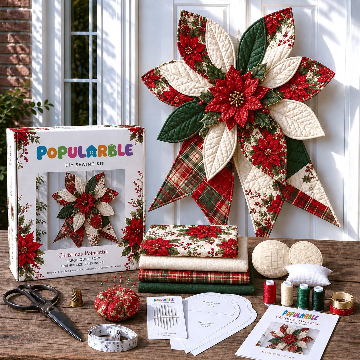 🎁Last Day 50% OFF-Large Patchwork Bow Sewing Kit (Beginner-Friendly)