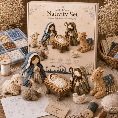 ✨ DIY Patchwork Nativity Scene Sewing Kit