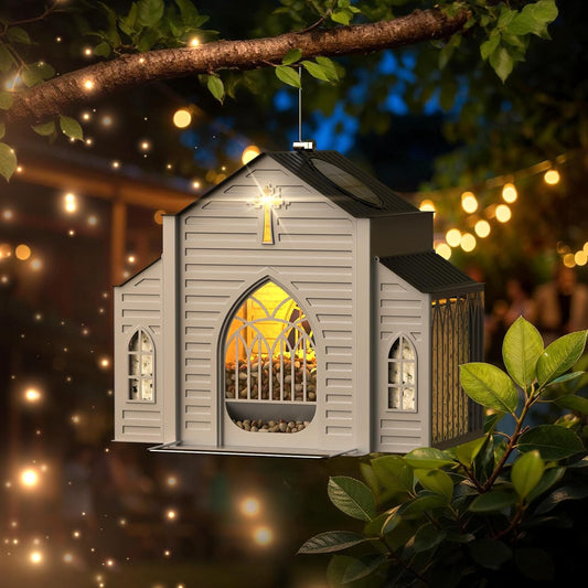 ✝️Last Day 50% OFF-🔥Church-Shaped Solar Bird Feeder🎁