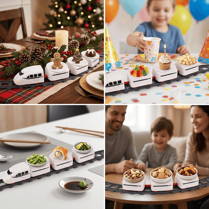 🚂 Food Train Conveyor Set for Kids & Family Parties