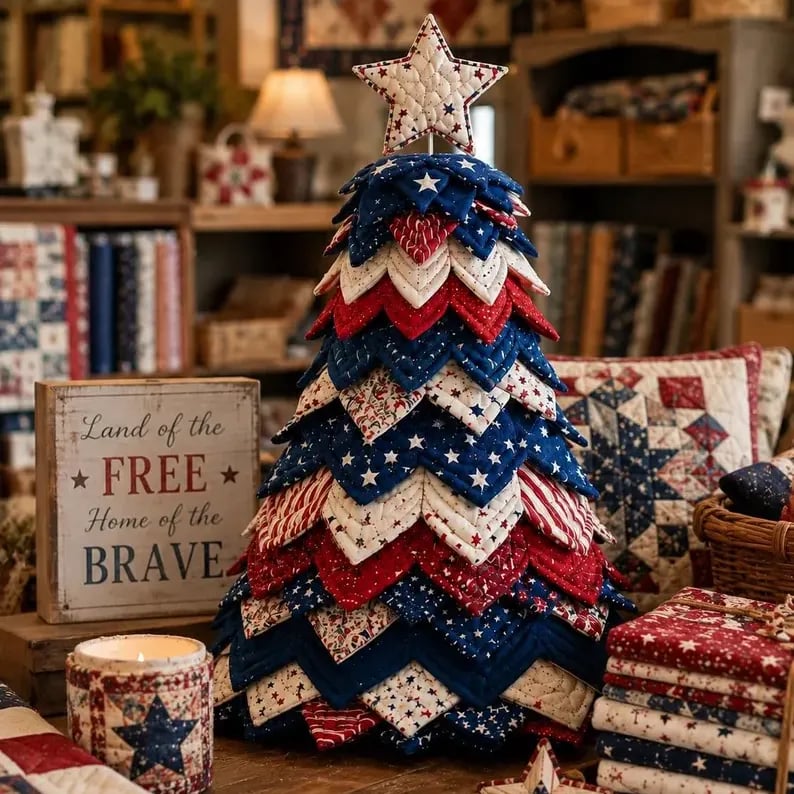 🔥LAST DAY 50% OFF - 🎄Handmade Layered Fabric Tree Quilt Kit – Stitch a Beautiful Tree for Every Season🧵
