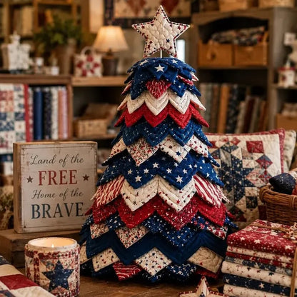 🔥LAST DAY 50% OFF - 🎄Handmade Layered Fabric Tree Quilt Kit – Stitch a Beautiful Tree for Every Season🧵