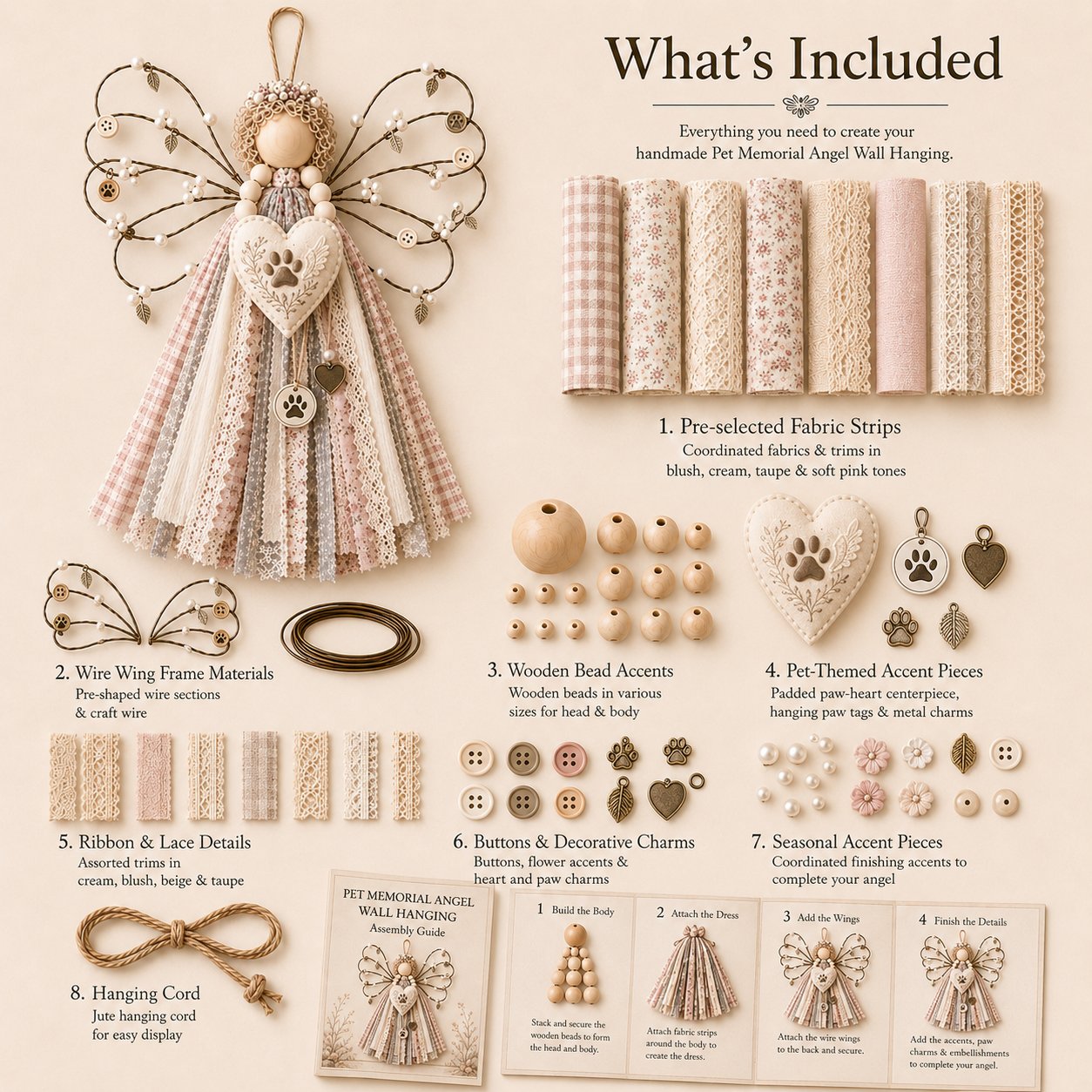 🔥Last Day 50% OFF - 🪽 Angel Fabric Hanging DIY Kit (📦Buy 2 Free Shipping)
