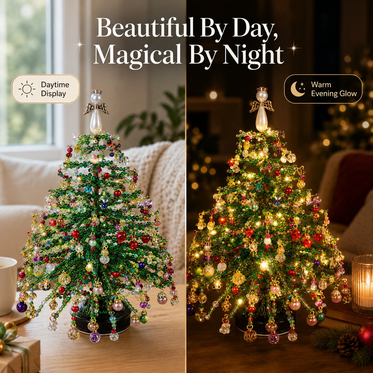 🎄✨ DIY Beaded Christmas Tree Kit – Create Your Own Sparkling Holiday Decoration