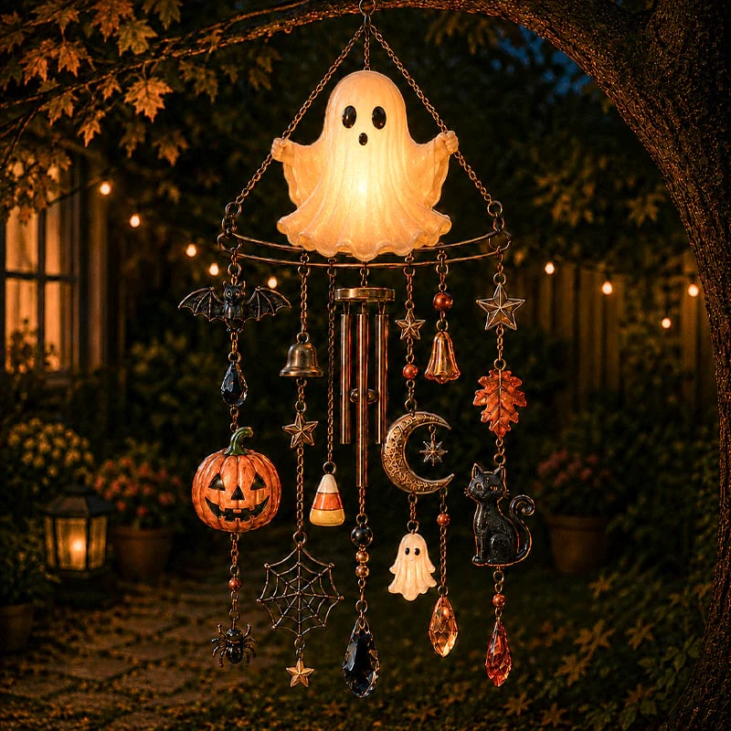🔥 New Arrival Launch Sale - 50% OFF —👻 Haunted Glow Ghost Wind Chime