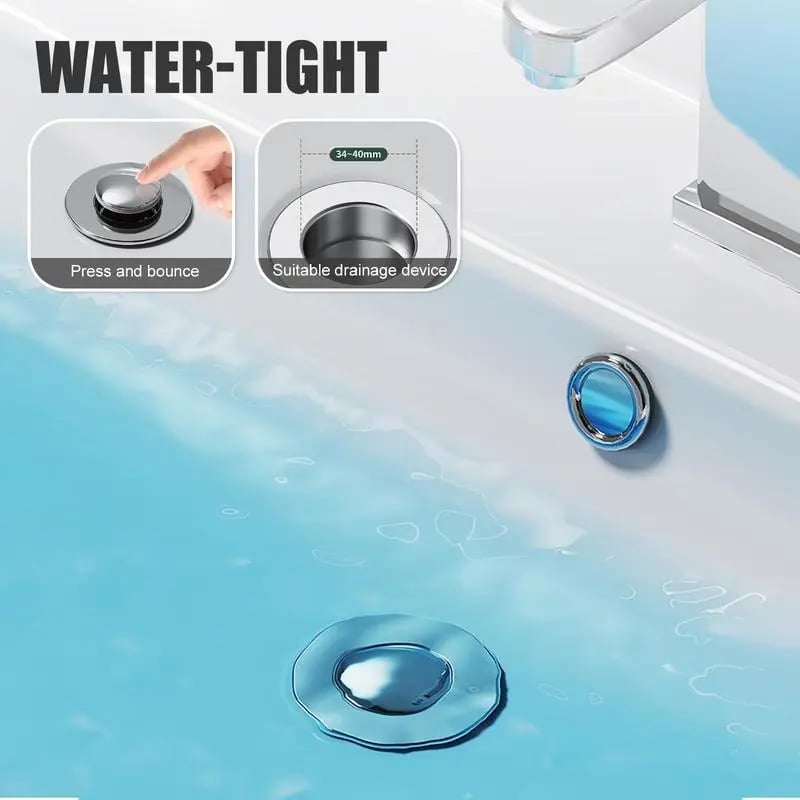 🔥Last save 49% OFF  Bathroom Sink Stopper Hair Catcher, Universal Pop Up Sink Drain Filter with Stainless Steel Filter Basket, Bathroom Sink Drain Strainer
