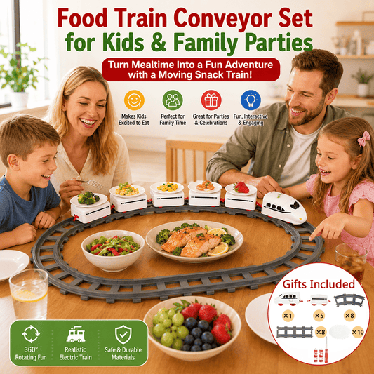 🚂 Food Train Conveyor Set for Kids & Family Parties