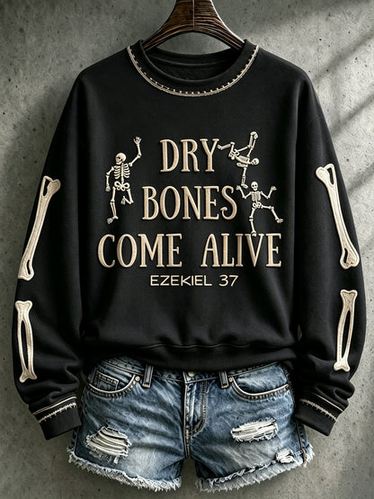 Women's Casual Printed Long-Sleeve Sweatshirt