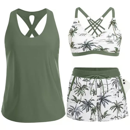 🔥LAST DAY 49%OFF🔥 Three Piece Tankini with Shorts🩱
