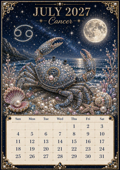 ⏳ Last Day 49% OFF – 🌙 Beginner-Friendly 2027 Twelve Zodiac Bead Art Calendar Kit | Complete Kit with Zodiac Design Base, Decorative Beads & Step-by-Step Guide Included 💕