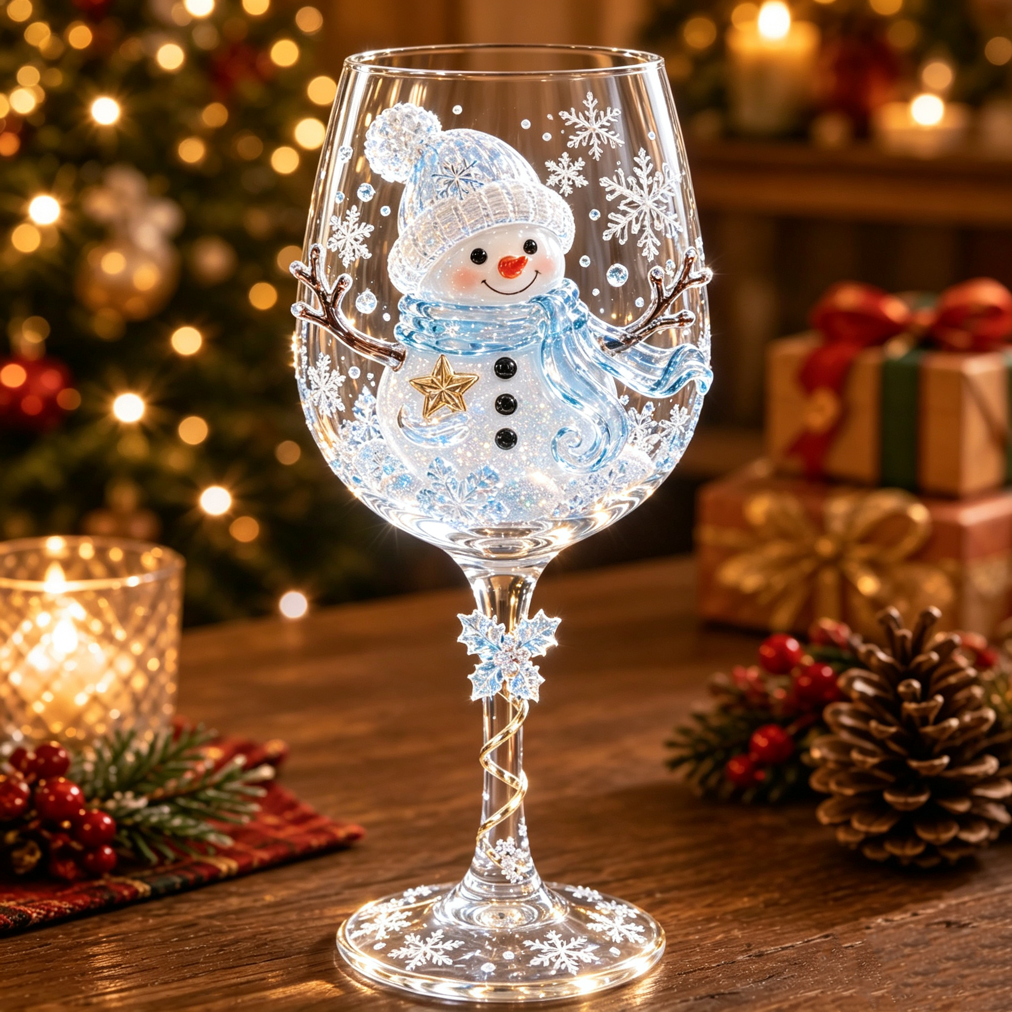 Snowman glass
