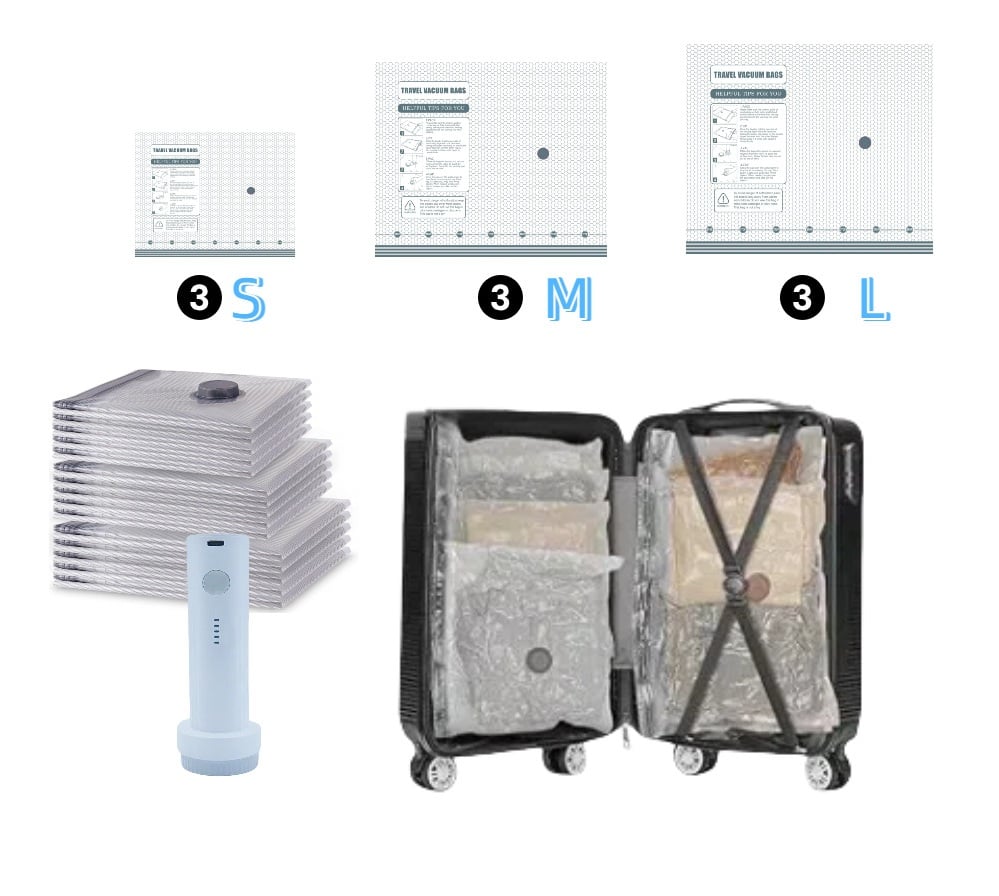 📢Last Day 49% OFF🔥[2026 Upgraded]  X7 Cordless Travel Vacuum Bag Set