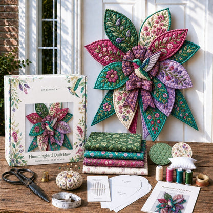 ⏳ Last Day 49% OFF – 🎀 Beginner-Friendly Oversized Quilted Bow Sewing Kit