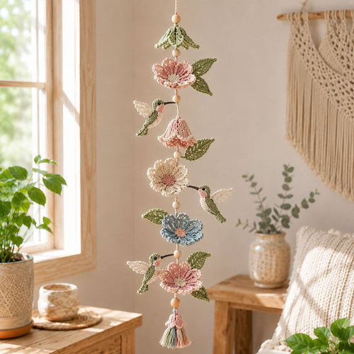 Hummingbird Garden Cascade DIY Crochet Kit