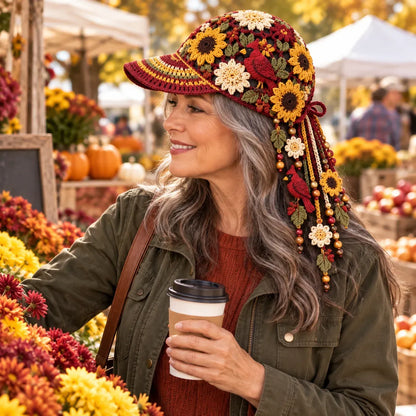 🔥Last Day 49% OFF 🍂 Women’s Handcrafted Crochet Autumn Bloom Cap | 6 Designs