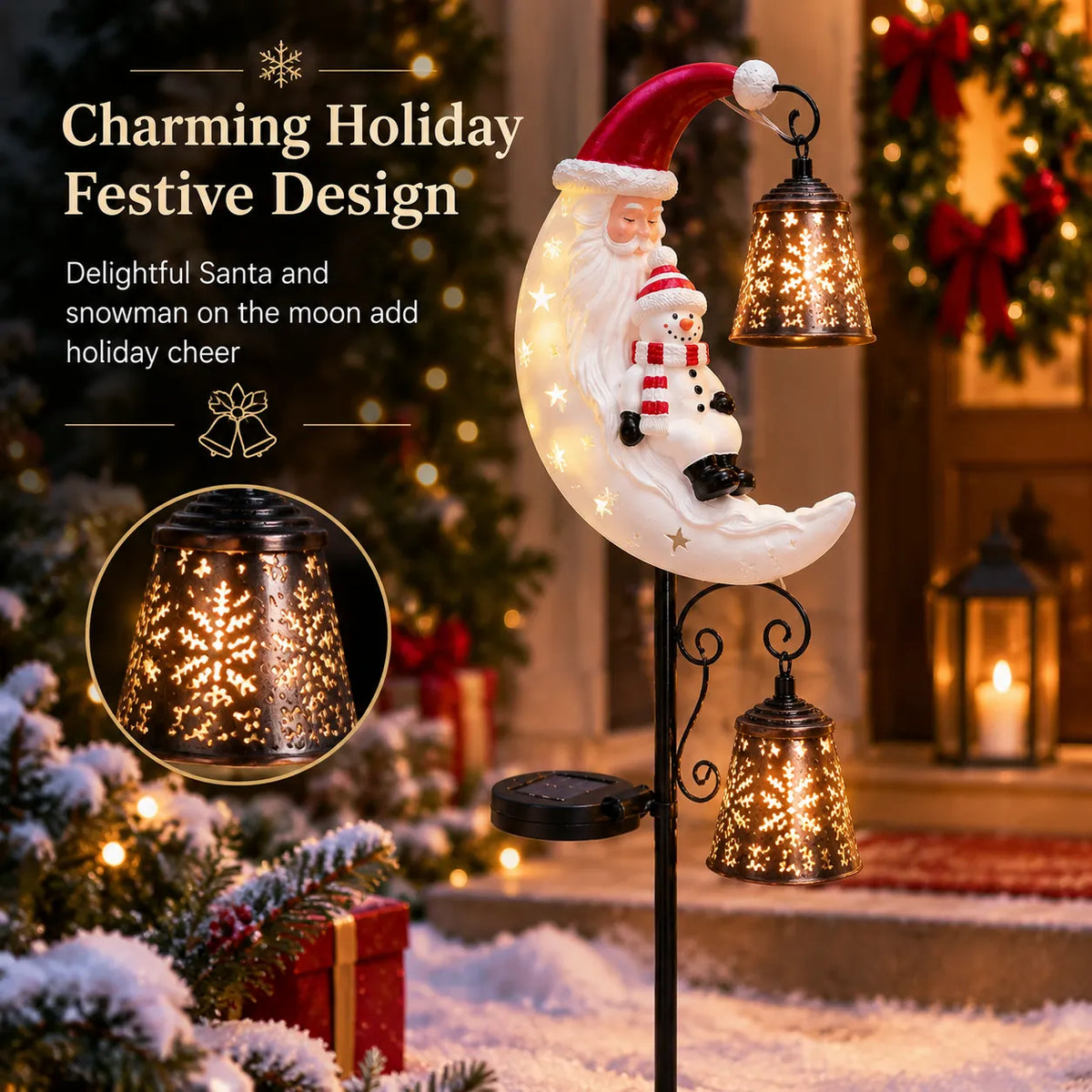 🔥LAST DAY 50% OFF - 🔔 Christmas Moon Solar Stake Light