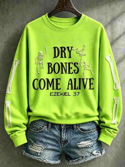 Women's Casual Printed Long-Sleeve Sweatshirt