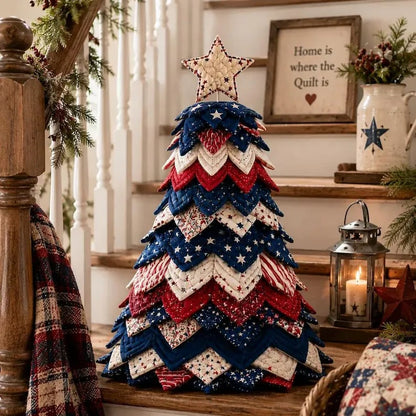 🔥LAST DAY 50% OFF - 🎄Handmade Layered Fabric Tree Quilt Kit – Stitch a Beautiful Tree for Every Season🧵