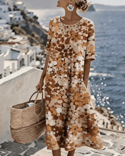 🌼 COLOUR BLOOM: Bright, Soft, Effortless Watercolor Milk Silk Dress
