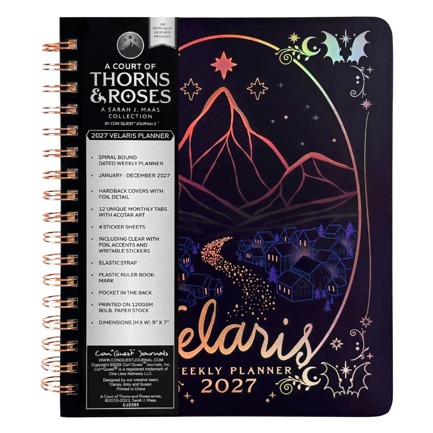 🔥HOT SALE 48% OFF🌙 A Court of Thorns and Roses: Velaris 2027 Weekly Planner ✨ Officially Licensed Fantasy Organizer