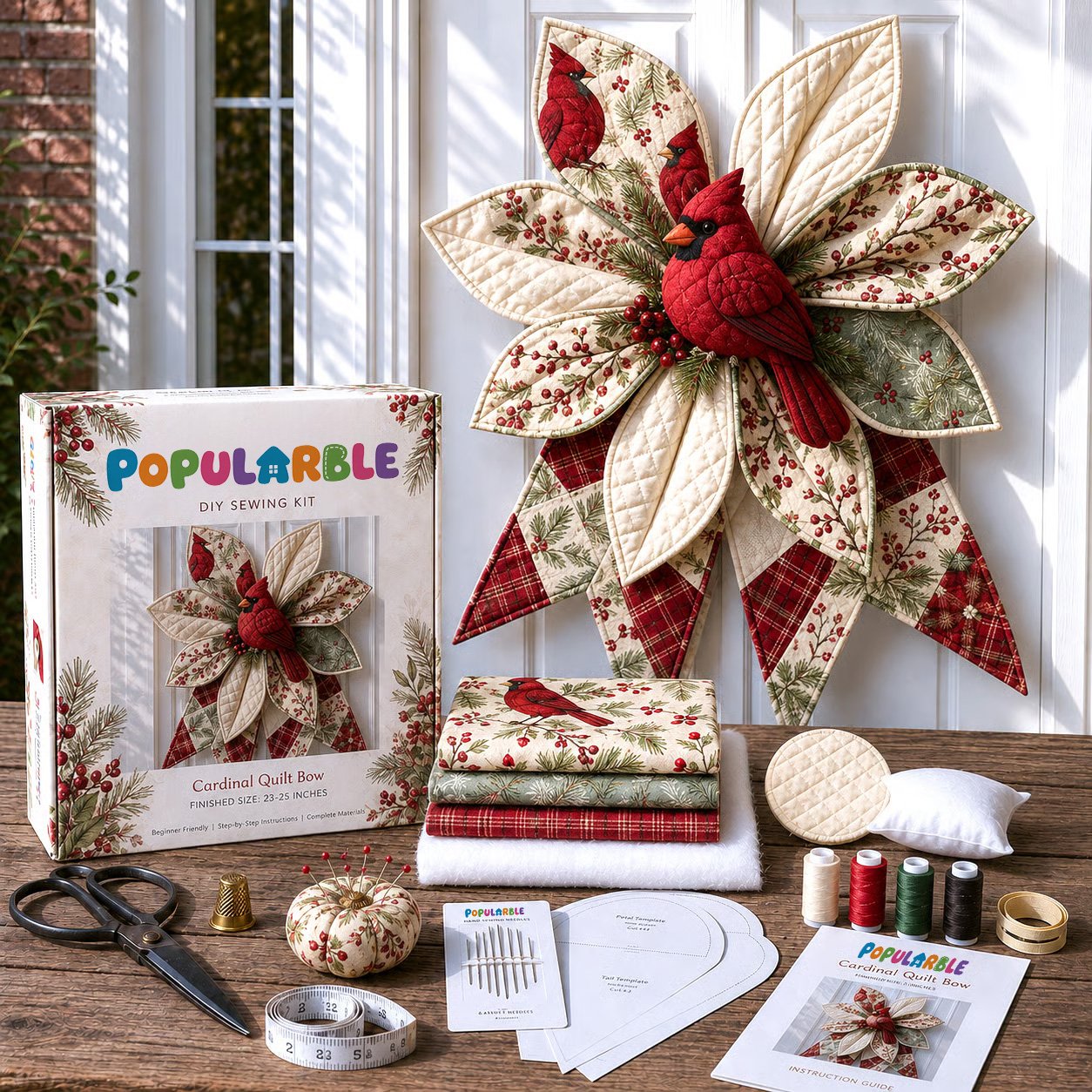🎁Last Day 50% OFF-Large Patchwork Bow Sewing Kit (Beginner-Friendly)