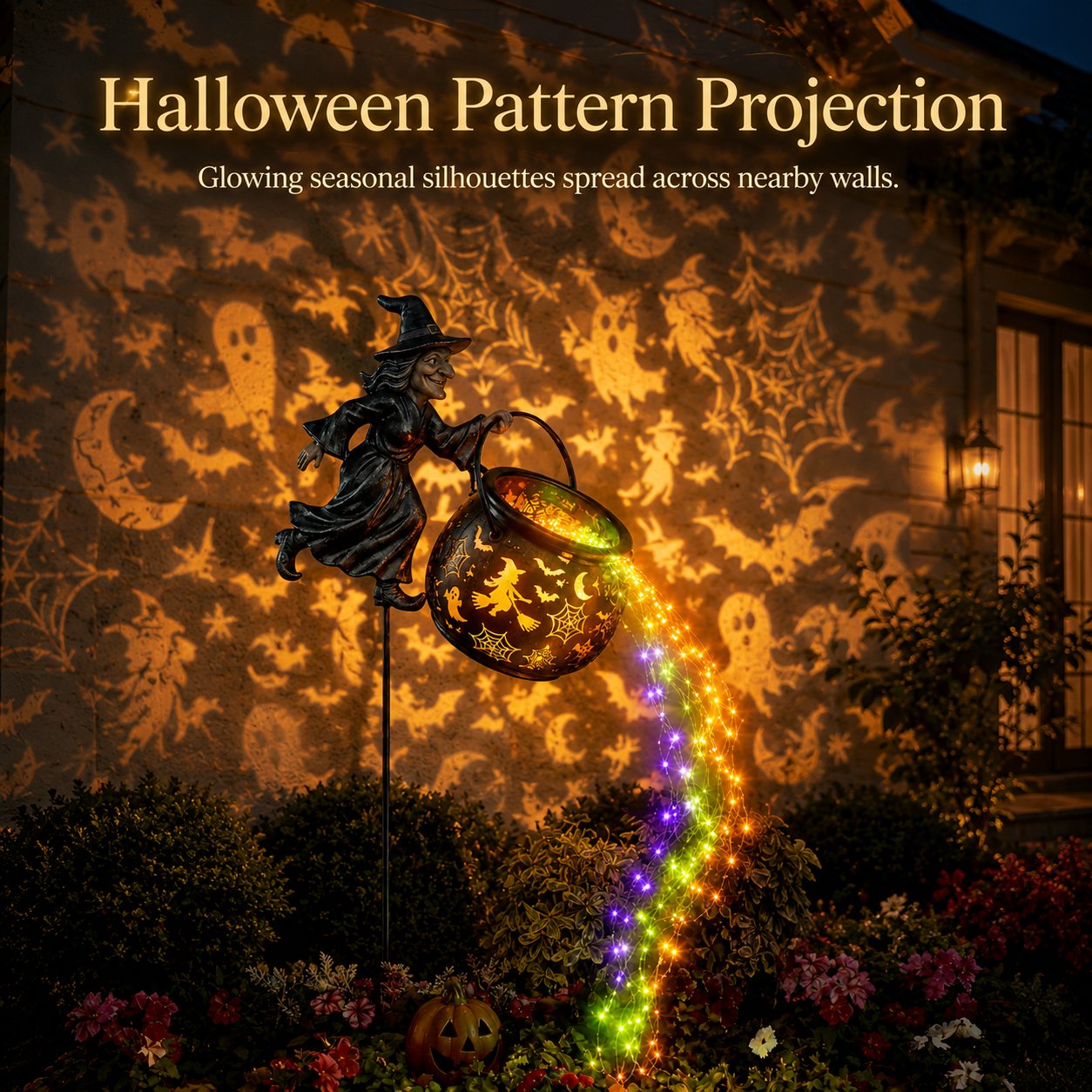 🧙‍♀️Halloween Witch Cauldron Garden Light