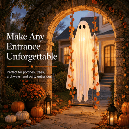 🔥Early Halloween Sale 49% OFF - 71'' Spooky Hanging Ghost Porch Swing Ornament
