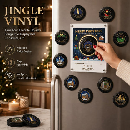 🎄 Interactive Christmas Music Fridge Magnet: Plays 9 Classic Songs for Festive Kitchen Decor! 🎵✨