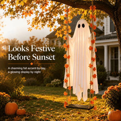 🔥Early Halloween Sale 49% OFF - 71'' Spooky Hanging Ghost Porch Swing Ornament
