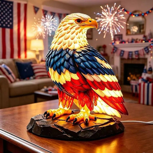 🔥 Limited Edition 🎁U.S. 250th Eagle Stained Glass Lamp