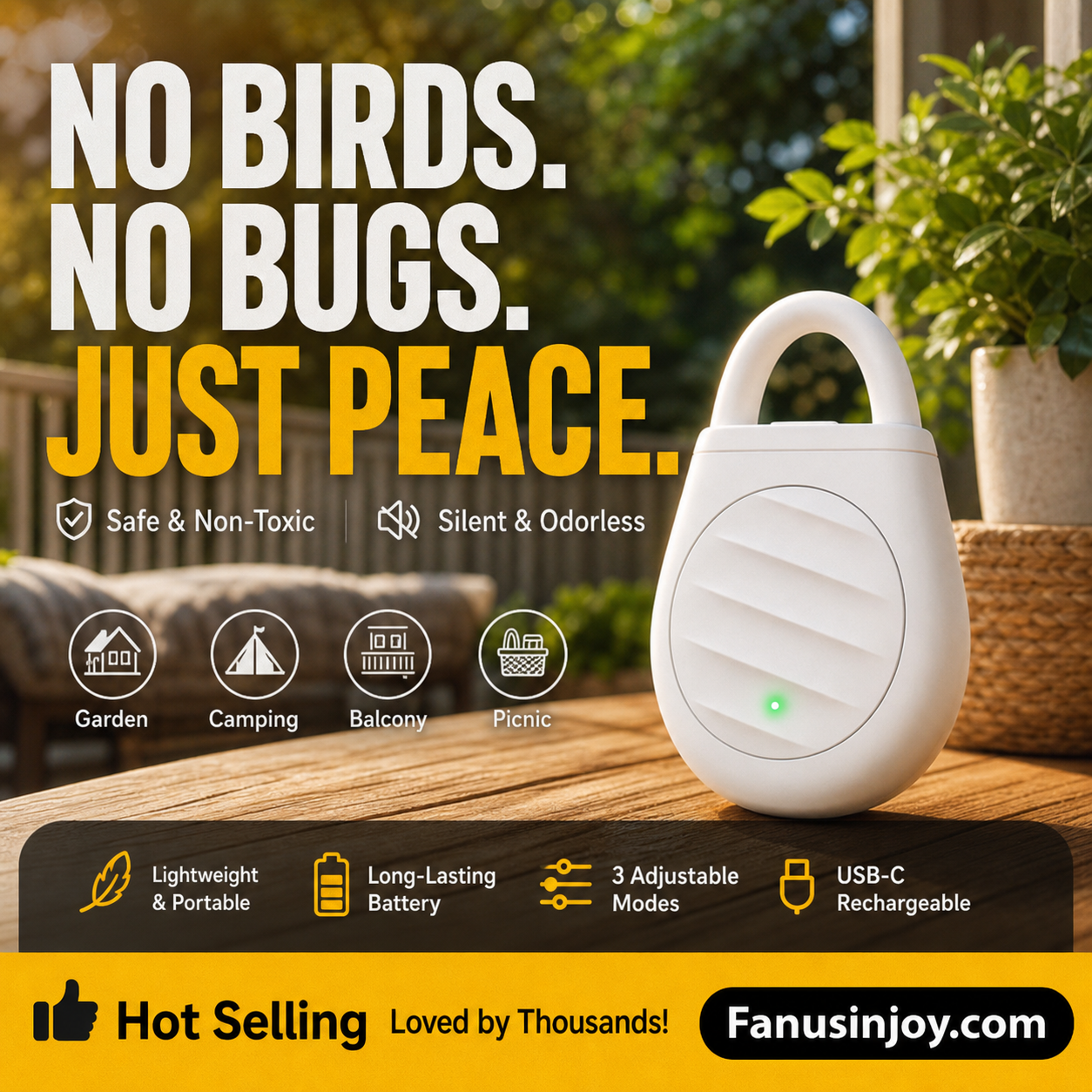 🔥🐦Portable Ultrasonic Bird Repellent Keychain