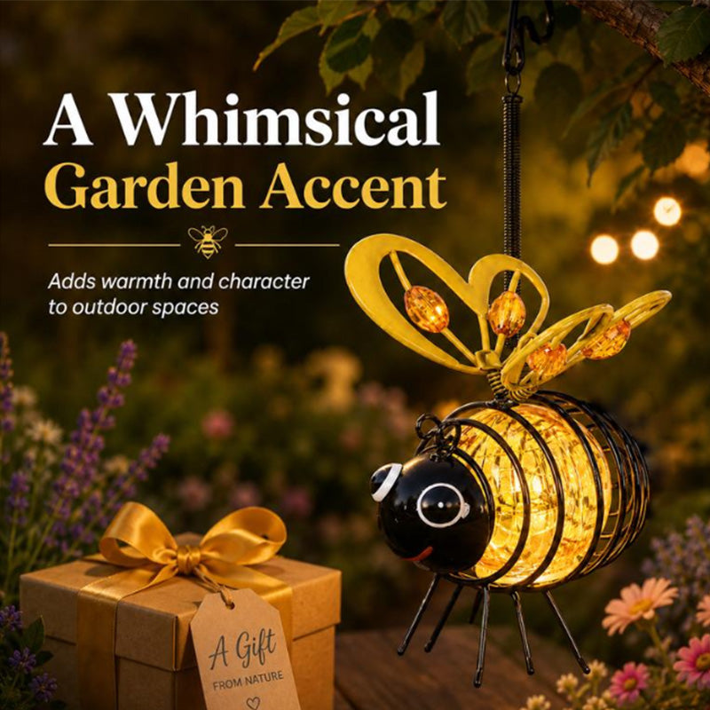 🌙🍃🪴 LIMITED-TIME 50% OFF! Hanging Solar Bee Light – Spread Joy Day and Night 🌞🌜