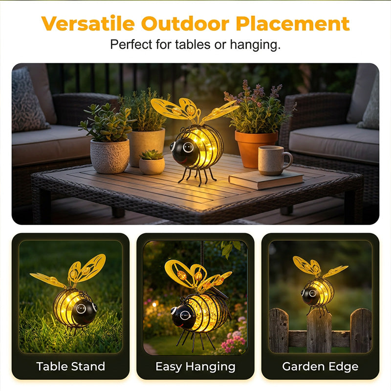🌙🍃🪴 LIMITED-TIME 50% OFF! Hanging Solar Bee Light – Spread Joy Day and Night 🌞🌜