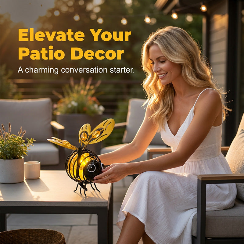 🌙🍃🪴 LIMITED-TIME 50% OFF! Hanging Solar Bee Light – Spread Joy Day and Night 🌞🌜