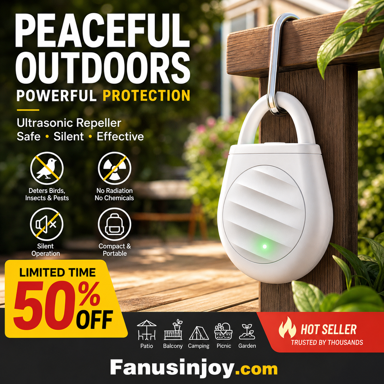 🔥🐦Portable Ultrasonic Bird Repellent Keychain